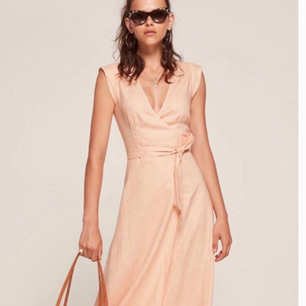 Reformation Parisa Dress in Rose White